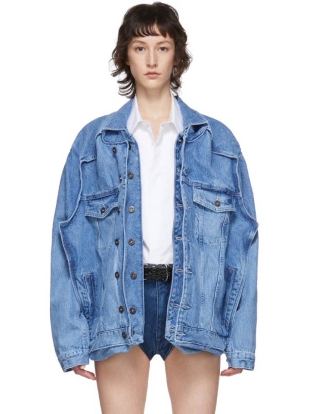 Y/Project SSENSE Exclusive Blue Denim Pop-Up Jacket size unisex S